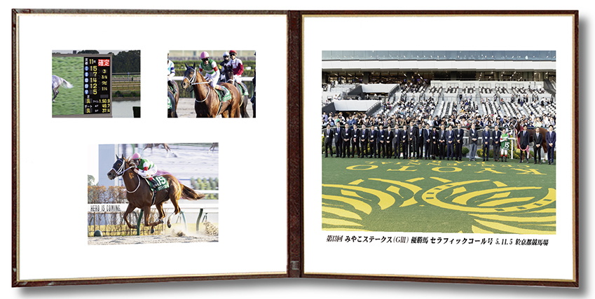 四切組写真レザー台紙付