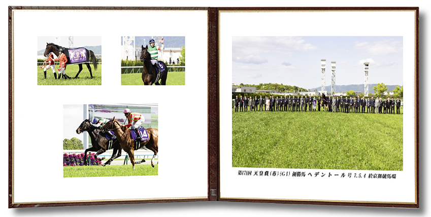 四切組写真レザー台紙付