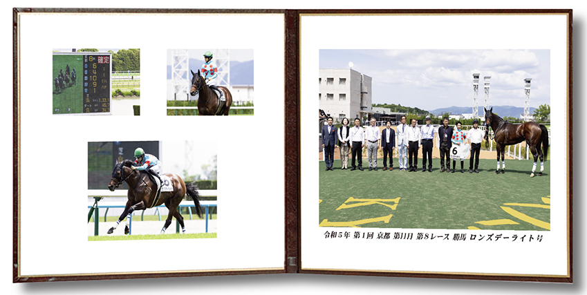 四切組写真レザー台紙付