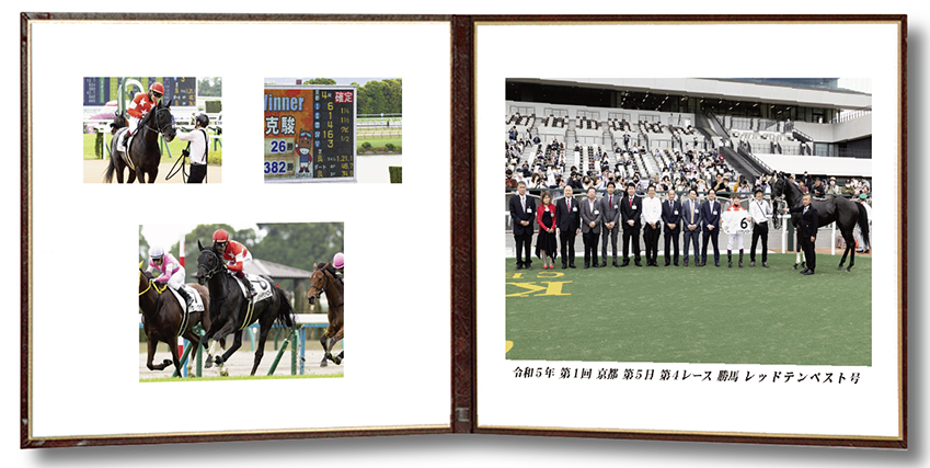 四切組写真レザー台紙付